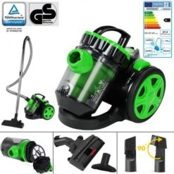 Monzana Bagless Cylinder Vacuum Cleaner 700 Watt Powerful Compact Design Multi Cyclone HEPA Filter Green -Home Appliance Store 36845767 4