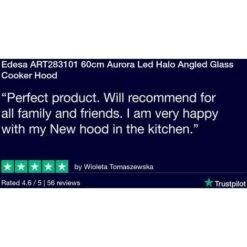 Edesa ART283101 60cm Aurora Led Halo Angled Glass Cooker Hood -Home Appliance Store 42504459 4