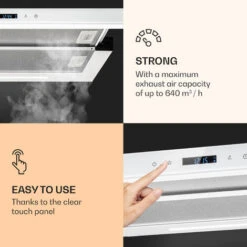 Klarstein Mariana Neo 60, Flat Screen Bonnet, 60cm, 640 M³/h, Exhaust Air, LED -Home Appliance Store 42770280 4