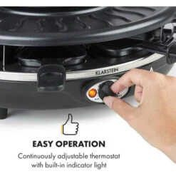 Klarstein Fonduelette Raclette And Fondue 1350W 1 Litre 38 Cm Ø For 8 Persons -Home Appliance Store 46461209 4