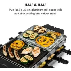 Klarstein Sirloin Raclette 1500W Aluminum / Stone 8 People LED 10 Klarstein Sirloin Raclette 1500W Aluminum / Stone 8 People LED -Home Appliance Store 46461213 4