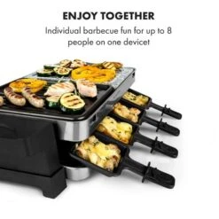Klarstein Sirloin Raclette 1500W Aluminum / Stone 8 People LED 11 Klarstein Sirloin Raclette 1500W Aluminum / Stone 8 People LED -Home Appliance Store 46461213 5
