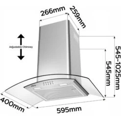 CIARRA 60cm Curved Glass Wall Mounted Cooker Extractor Hood 6S506-UK 11 CIARRA 60cm Curved Glass Wall Mounted Cooker Extractor Hood 6S506-UK -Home Appliance Store 47309339 5