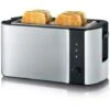 Severin AT2590 4 Slice Long Slot Stainless Steel Toaster 1400W -Home Appliance Store 51208482 1