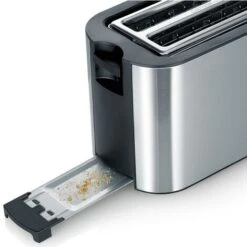 Severin AT2590 4 Slice Long Slot Stainless Steel Toaster 1400W -Home Appliance Store 51208482 3