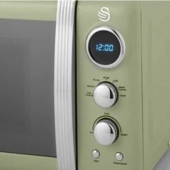 Swan Retro 800W LED Digital Microwave Green -Home Appliance Store 53434704 5
