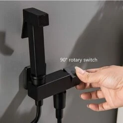 MUFF Toilet Spray Kit, Black Brass Hand Held Bidet Sprayer Bidet Sprayer Wall Mounted Toilet Sprayer Complete Kit G1/2 9 MUFF Toilet Spray Kit, Black Brass Hand Held Bidet Sprayer Bidet Sprayer Wall Mounted Toilet Sprayer Complete Kit G1/2 -Home Appliance Store 54488670 3