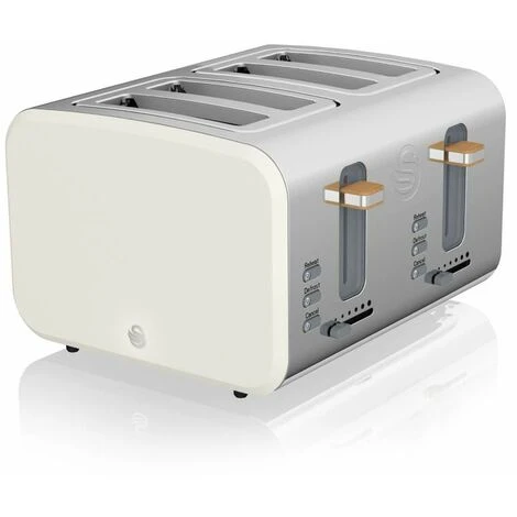 Swan 4 Slice Nordic White Toaster 4 Swan 4 Slice Nordic White Toaster - Image 2