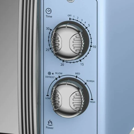 Swan Retro 25L 900W Manual Microwave Blue 6 Swan Retro 25L 900W Manual Microwave Blue - Image 4