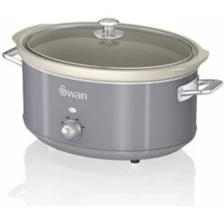 Swan 6.5L Slow Cooker Retro Grey -Home Appliance Store 54674150 2