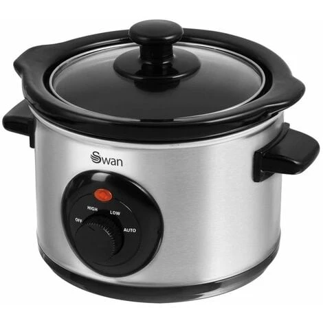Swan 1.5 Litre Stainless Steel Slow Cooker 3 Swan 1.5 Litre Stainless Steel Slow Cooker