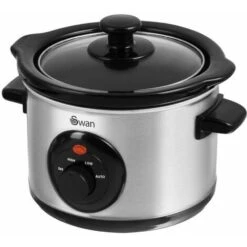 Swan 1.5 Litre Stainless Steel Slow Cooker 11 Swan 1.5 Litre Stainless Steel Slow Cooker -Home Appliance Store 55564433 5