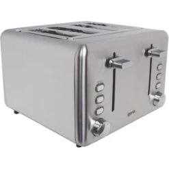 Igenix 4 Slice Toaster, Reheat Function, Slide Out Crumb Tray, Stainless Steel - IG3204
