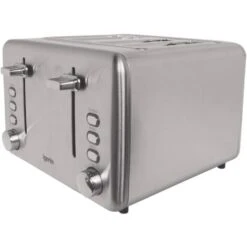 Igenix 4 Slice Toaster, Reheat Function, Slide Out Crumb Tray, Stainless Steel - IG3204 -Home Appliance Store 58393251 3