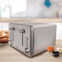 Igenix 4 Slice Toaster, Reheat Function, Slide Out Crumb Tray, Stainless Steel - IG3204 -Home Appliance Store 58393251 4