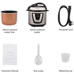 6L 13 IN 1 1000W Non-Stick Multi Function Electric Pressure Cooker Stainless Steel Rice Slow -Home Appliance Store 59085741 3