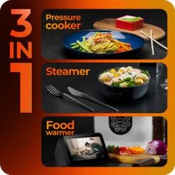 Smart Pressure Cooker 2.5L Non-Stick Steamer And Food Warmer Avalla K-45 -Home Appliance Store 59727179 4