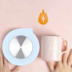 USB Cup Heater Mat, Coffee Mug Warmer For Office/Home/Office USB Heating Insulation Coaster Pad Cup Warmer(Blue) -Home Appliance Store 59940927 5