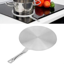 Heat Diffuser Stainless Steel Induction Diffuser Plate, Stainless Steel Heat Diffuser Converter Disk Distributing Diffuser Induction Plate For Gas/Electric Household Supply/Cooker Induction(20cm) -Home Appliance Store 61044291 4