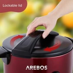 AREBOS Mulled Wine Cooker 1650 W Hot Drink Dispenser 20 L With Drip Tray, Outlet Tap, Thermostat And Overheating Protection Temperature Setting From 30 - 110 °C Red -Home Appliance Store 63743229 5