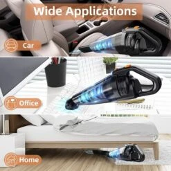 Handheld Vacuum Cleaner Cordless, HONITURE 9000Pa/120W Powerful Lightweight Portable Hand Vacuum Cleaner, 30mins Runtime, Rechargeable 3-4 Hours Fast, Low Noise, For Pet Hair,Car And Home -Home Appliance Store 63982581 3