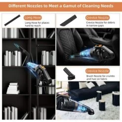 Handheld Vacuum Cleaner Cordless, HONITURE 9000Pa/120W Powerful Lightweight Portable Hand Vacuum Cleaner, 30mins Runtime, Rechargeable 3-4 Hours Fast, Low Noise, For Pet Hair,Car And Home -Home Appliance Store 63982581 5