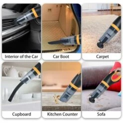 120W Handheld Vacuum Cleaner, Rechargeable 8500PA Car Vacuum Cleaner For Car/Kitchen, Powerful Cordless Portable Car Table Vacuum With Washable Filter & Nozzles & 3H Quick Charge -Home Appliance Store 64192708 4