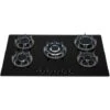 SIA BGH90BL 90cm Black 5 Burner Gas On Glass Hob Cast Iron Supports LPG Kit 1 SIA BGH90BL 90cm Black 5 Burner Gas On Glass Hob Cast Iron Supports LPG Kit -Home Appliance Store 65334511 1