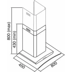 SIA CGH80SS 80cm Stainless Steel Curved Glass Cooker Hood Extractor Fan -Home Appliance Store 65334522 4