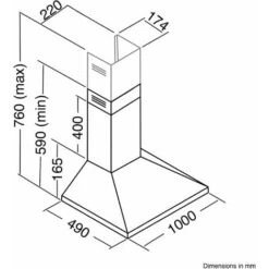 SIA CHL100SS 100cm Stainless Steel Chimney Cooker Hood Kitchen Extractor Fan 10 SIA CHL100SS 100cm Stainless Steel Chimney Cooker Hood Kitchen Extractor Fan -Home Appliance Store 65334524 4