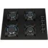 SIA GHG612BL 60cm Black 4 Burner Gas On Glass Hob With Enamel Pan Stands & FFD -Home Appliance Store 65334540 1
