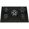 SIA GHG713BL 70cm Black 5 Burner Gas On Glass Hob With Enamel Pan Stands & FFD 1 SIA GHG713BL 70cm Black 5 Burner Gas On Glass Hob With Enamel Pan Stands & FFD -Home Appliance Store 65334544 1