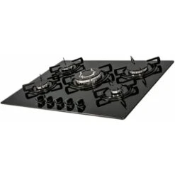 SIA GHG713BL 70cm Black 5 Burner Gas On Glass Hob With Enamel Pan Stands & FFD -Home Appliance Store 65334544 5
