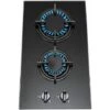SIA GHG301BL 30cm Black 2 Burner Gas On Glass Domino Hob & Cast Iron Stands 2 SIA GHG301BL 30cm Black 2 Burner Gas On Glass Domino Hob & Cast Iron Stands -Home Appliance Store 65334565 1