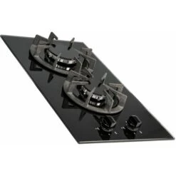 SIA BGH30BL 30cm Black Gas On Glass Domino Hob Cast Iron Supports LPG Kit -Home Appliance Store 65334642 5