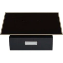 60cm Black / Gold Cooker Hood Kitchen Extractor Fan, Angled Design - SIA AHC60BL -Home Appliance Store 65334643 4