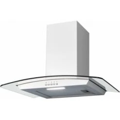 SIA CGH60WH 60cm White Curved Glass Chimney Cooker Hood Kitchen Extractor Fan -Home Appliance Store 65334648 2