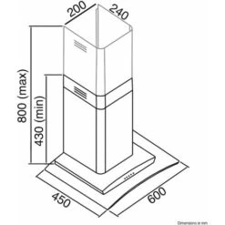 SIA CGH60WH 60cm White Curved Glass Chimney Cooker Hood Kitchen Extractor Fan -Home Appliance Store 65334648 4