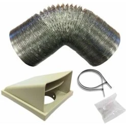 SIA D1 Universal Kitchen Cooker Hood Extractor Fan Ducting Vent Kit 125mm X 1m