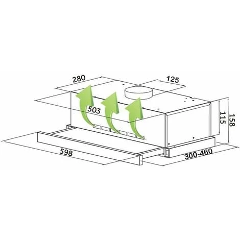 SIA TSH60SS 60cm Stainless Steel Telescopic Integrated Cooker Hood Extractor Fan 6 SIA TSH60SS 60cm Stainless Steel Telescopic Integrated Cooker Hood Extractor Fan - Image 4