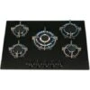SIA GHG703BL 70cm Black 5 Burner Gas On Glass Hob With Cast Iron Pan Stands -Home Appliance Store 65334720 1