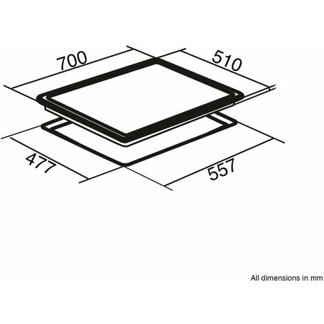 SIA GHG703BL 70cm Black 5 Burner Gas On Glass Hob With Cast Iron Pan Stands 6 SIA GHG703BL 70cm Black 5 Burner Gas On Glass Hob With Cast Iron Pan Stands - Image 4