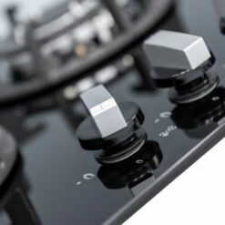 SIA R8 70cm Black 5 Burner Gas On Glass Hob With Cast Iron Pan Stands -Home Appliance Store 65334755 3