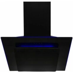 SIA AGE71BL 70cm Black 3 Colour LED Edge Lit Angled Glass Cooker Hood Extractor -Home Appliance Store 65334758 5