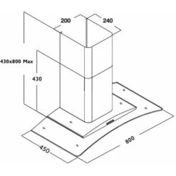 SIA CGH80BL 80cm Curved Glass Chimney Cooker Hood Extractor Fan In Black 10 SIA CGH80BL 80cm Curved Glass Chimney Cooker Hood Extractor Fan In Black -Home Appliance Store 65334765 4