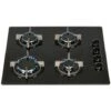 SIA GHG602BL 60cm 4 Burner Gas On Glass Hob In Black With Cast Iron Pan Stands 1 SIA GHG602BL 60cm 4 Burner Gas On Glass Hob In Black With Cast Iron Pan Stands -Home Appliance Store 65334776 1
