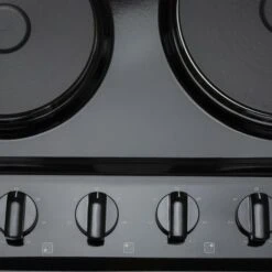 SIA PHP601BL 60cm Black 4 Zone Electric Solid Plate Easy Clean Side Control Hob -Home Appliance Store 65334795 2