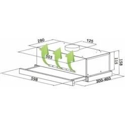 SIA TSH60BL 60cm Black Telescopic Integrated Cooker Hood Kitchen Extractor Fan 10 SIA TSH60BL 60cm Black Telescopic Integrated Cooker Hood Kitchen Extractor Fan -Home Appliance Store 65334809 4