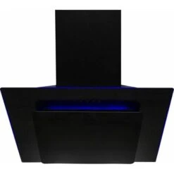 SIA AGE91BL 90cm Black 3 Colour LED Edge Lit Angled Glass Cooker Hood Extractor -Home Appliance Store 65334819 5