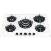 SIA GHG703WH 70cm White 5 Burner Gas On Glass Hob With Cast Iron Pan Stands 2 SIA GHG703WH 70cm White 5 Burner Gas On Glass Hob With Cast Iron Pan Stands -Home Appliance Store 65334842 1